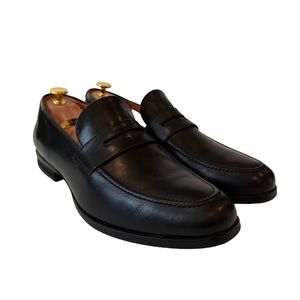 Wolf and Shepherd Penny Loafers - Black Leather - Size US 10